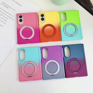 szhaiyu | 360 Rotating Bracket Matte for Magsafe Gradient Color Case for Samsung Galaxy Z Fold 8 Ultra 7 6 5 ZFold8 Magnetic Hard PC Cover