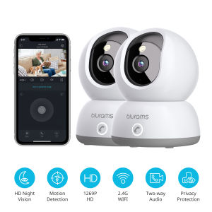 Blurams | Blurams Indoor Security Camera 4MP One-Click Call Two-way call 2.4G & 5G WiFiHome Security Camera for Dog/Baby Monitor/Elder