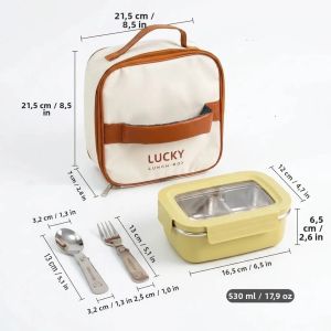 WORTHBUY | Hộp Cơm Trưa Bằng Thép Không Gỉ 304 Dành Cho Trẻ Em Và Học Sinh Thân Thiện Với Môi Trường Chống Rò Rỉ An Toàn Với Lò Vi Sóng Có Ngăn Chia Hộp Đựng Thức Ăn Di Động