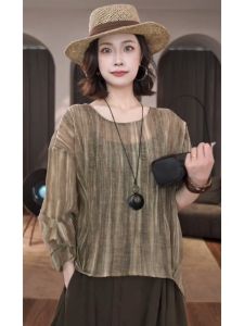 YUFUQING | French Lazy Style Long Sleeve Round Neck Cover Up Womens Early Autumn New Casual Versatile Fashion Loose Personality Top
