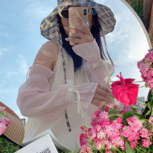 XUANXUAN | ปลอกแขนกันแดดทรงหลวมสำหรับฤดูร้อนปี 2025 ปลอกแขนกันแดดแบบสวมใส่สำหรับขับรถและจักรยานยนต์ ช่วยให้มือดูเล็กขึ้น