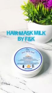 GIRLSNC PROMO MASKER RAMBUT HAIR MASK MELEMBUTKAN DAN MENJAGA KERUSAKAN RAMBUT ISI 100GR Hairmask F&K Milk Keratin Repair and Smothing Keratin Rambut 100gr Travel Size 100ml Wangi Susu