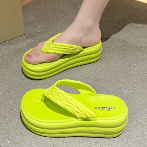 Fashionable Thick Heel Anti-Slip Summer Outdoor Slippers Womens Office Flat Sandals Comfortable Slip-On EVA Material