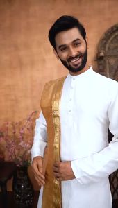 Sonali Premier Collection Dhoti with Angavastram Mens Ethnic Wear for Men Deepawalis Collection - Q1856A / Q1856B / Q1856C