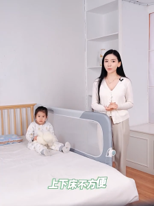 Baby Bed Fence with Vertical Lift Bed Guard Fence Safety Fence For Kids Bed Rail Guard