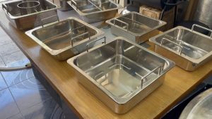 Nồi lẩu vuông 1 2 3 4 Ngăn riêng biệt dùng cho bếp từ gas hồng ngoại than nhà hàng quán lẩu