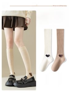 JINGCHI | ถุงเท้าข้อสั้นผู้หญิง ผ้าฝ้ายแท้ ทรงฤดูใบไม้ร่วง/ฤดูหนาว สำหรับรองเท้า Loafers ถุงเท้าข้อยาว ทรงฤดูใบไม้ผลิ/ฤดูใบไม้ร่วง สีน้ำตาล ถุงเท้าข้อสั้น ถุงเท้าข้อสั้นแบบลดน้ำหนัก