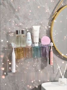 Satu Keluarga Rak Tempat Sikat Gigi Odol Tempel Dinding C1054 Toothbrush Holder dengan Gelas Kumur