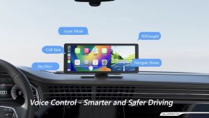 Asawin CP10 Portable Carplay for car 4k dash cam front and rear wifi Wireless Car Stereo - 10.26 Inch IPS Touch Screen Car Radio with Android Auto Mirror Link Bluetooth GPS