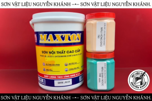 SƠN NỘI THẤT MAXTON CHIẾT LẺ – MÀU XANH NGỌC 748 HỒNG ĐÀO 760 – SƠN NƯỚC TRONG NHÀ CAO CẤP