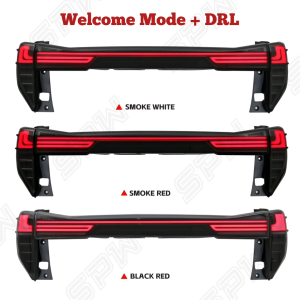 Toyota Innova (2016-2022) (B) 3pcs Tail Lamp Tail Light Rear Trunk Garnish Dynamic LED Daylight DRL Running Signal Brake Light Lamp 2016 2017 2018 2019 2020 2021 2022