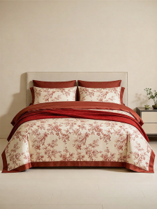Mercury | Luxurious French Style 60s Long Staple Cotton Satin Bedding Set
