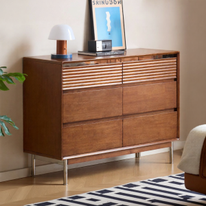 WEISHA | Solid Wood 6-Drawer Chest for Storage