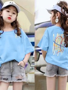 Boys And Girls Cotton Short Sleeve T-Shirt Cartoon Print Base Layer Shirt Fashionable Summer New Style Childrens Clothing