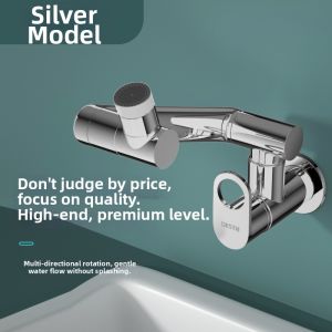 BESTH | Multi-Angle Wall-Mounted Long Copper Faucet for Balcony Mop Basin Single-Cold