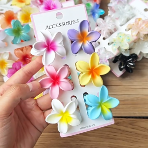 ED - 6PCS / SET JEPIT RAMBUT MINI BUNGA GLOSSY KOREAN STYLE / AKSESORIS JEDAI RAMBUT FLOWER FASHION