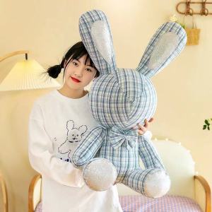 LYZRC Diamond Rabbit Doll Doll Bowtie Long eared Rabbit Comfort Pillow Diamond Rabbit Gift for Girl