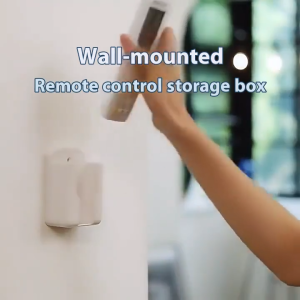 Universal-White Air Conditioner Remote Control Holder Wall-Mounted Box Storage