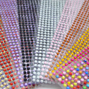 3mm 4mm 5mm 6mm Self Adhesive Crystal Rhinestone Stickers Mobile Phone Car Art Craft Decals Scrapbooking Bling Acrylic Stickers