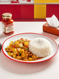 Rice Bowl Dedicated Melamine Round Plate