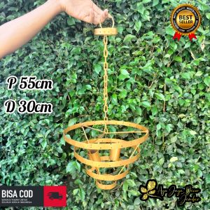 RANGKA LAMPU GANTUNG KRISTAL/LAMPU GANTUNG AKRILIK/LAMPU GANTUNG MINIMALIS DIAMETER 30CM