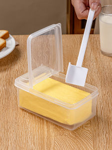 Plastic Cheese Storage Box Sealed ness Maintaining Butter Cutting Container Refrigerator Special Use Cover Included