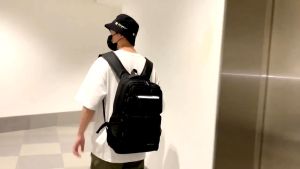 Tas Ransel Pria Wanita Original HAOSHUAI Tas Punggung Laptop Sekolah Kuliah Kerja Backpack Daily Casual Simple Glow In The Dark Waterproof Trendy