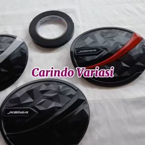 Paket Cover Spion Handle Outer Pintu Tutup Tangki Mobil Daihatsu Xenia 2022 - 2024 Hitam