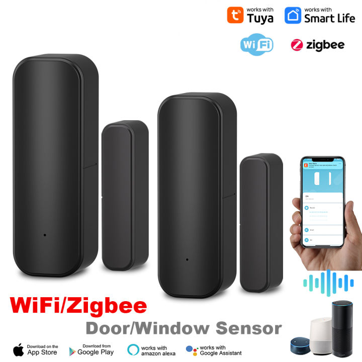 Tuya WiFi/ZigBee Door Window Sensor Smart Home Wireless Door Open Close ...