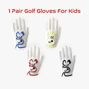 1 Pair kids and teenagers golf gloves are lightweight breathable and non slip suitable for beginners in childrens golf