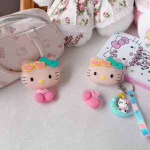 Sanrio | Vỏ Silicon Kawaii Hellokitty Cho AirPods Pro 4/3/2 Và Tai Nghe Không Dây Vỏ Tai Nghe Chống Sốc Chống Vân Tay Chống Bụi
