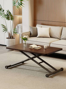 Elevating Folding Dining Table Simple Home Use Tea Table Extendable Small Table Iron Material No Installation Required