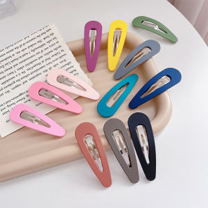 Large Size Colorful BB Hair Clip Side Ponytail Holder Womens Hair Accessories Simple Forest System Waterdrop Hair Card