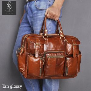 Y&S LEATHER Tas kulit multifungsi pull up 165 inch laptop.Y&S.03