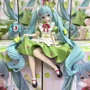 Bandai | Cute-style Hatsune Miku Figure For Pretty Girl Four-Leaf Clover Flower Fairy Model Decorative Collectibles - Great Birthday Gift