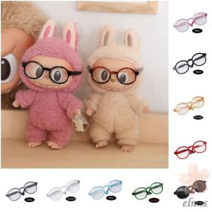 Labubu Round Glasses Children Toy Doll Accessory Transparent Round Glasses Fashion 6.5CM Candy Color Doll Round Glasses
