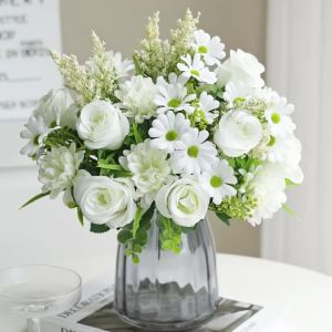 Real Touch Silk Artificial Flowers Rose Wedding Bridal Bouquets Home Outdoor Gardens DIY Gifts Holidays Table Autumn Decorations