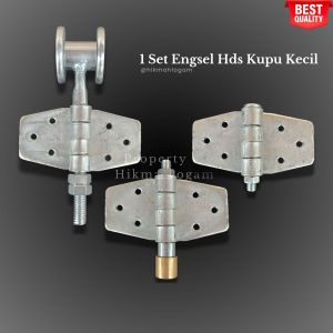( 1 set) Engsel henderson roda besar type kupu kecil bawah kuning - part engsel pintu garasi