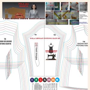 pola jiplak JAKET JEANS