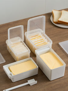 Butter Storage Box Cheese Cutting Partition Refrigerator Preservation Box Food Grade Frozen Cheese Slice Divider Knife