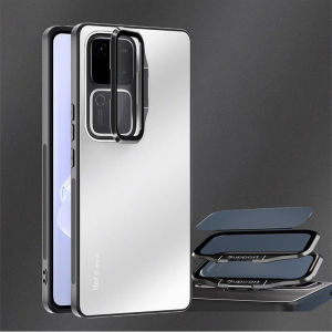 For VIVO V27 V27 Pro V29 V30 V30 Pro 5G Phone Case Lens Holder With Built-in Lens FilmSilicone aluminum Metal Backplate Phone Case New Male and Female Models