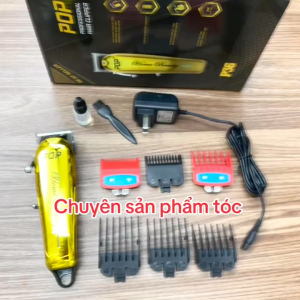 POP Tông đơ cắt tóc chuyên nghiệp P36 lưỡi kép cao cấp với đèn LED báo sạc và công tắc điều chỉnh hai lưỡi cắt di động - Tông đơ cắttócchuyênnghiệp
