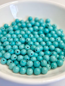 Natural Green Turquoise round Beads Loose Beads Bracelet DIY Buddhist Prayer Beads Accessories Ancient Style Counting Beads