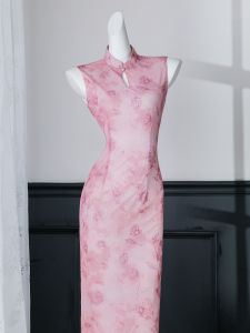 New Style Elegance Daily Cheongsam Pink Sleeveless 2026