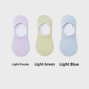 MiiOW | Womens Summer Cotton Socks Non-Slip Breathable Mesh Invisible Boat Socks Thin Style Pure Electrolyte For Online Sales