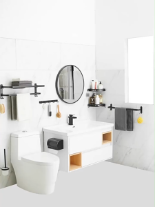 IUGA Bathroom Organizer Rack Space Aluminum Towel Rack Corner Shelf Rust-proof Bathroom Accessories