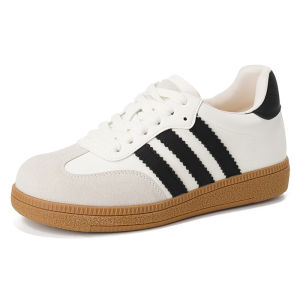 Leather Color Block Design Womens Casual Sports Shoes Spring Autumn New Style 6CM Heightening Deqin Shoes Small Figures Agan Shoes