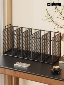 evesigar | Multifunctional Desktop Metal Organizer A4 Files Storage Rack
