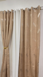 Makapal Curtain 140x215cm 8 Ring Grommet Cotton Blend Jacquard Blackout
