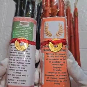 Buy 1 Take 1 Mix Pampaswerte Kandilang Green & Orange na May Dahon ng Laurel 20pcs